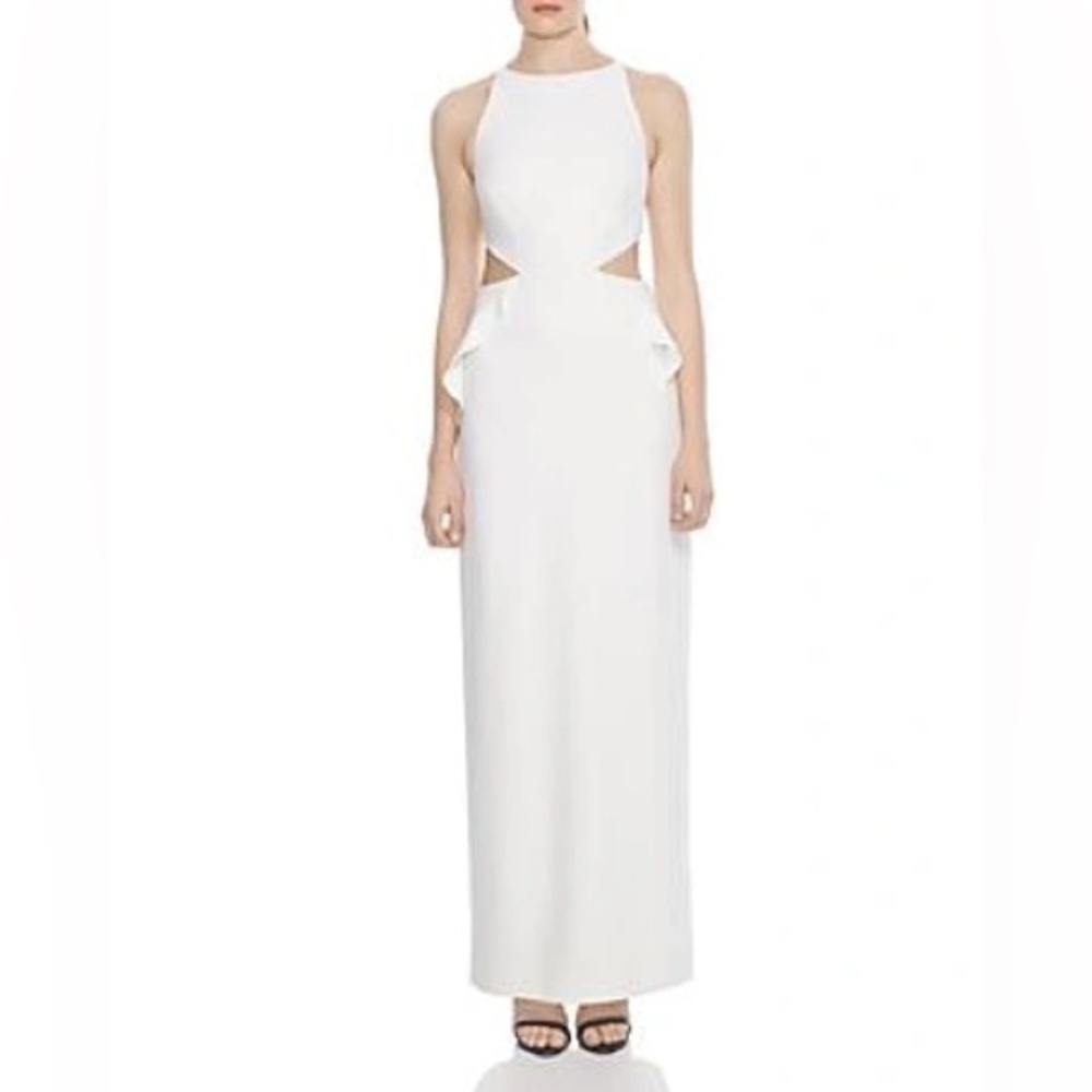 Halston Heritage Evening Collection Dress sz 4- Mini length - Chalk color- NEW